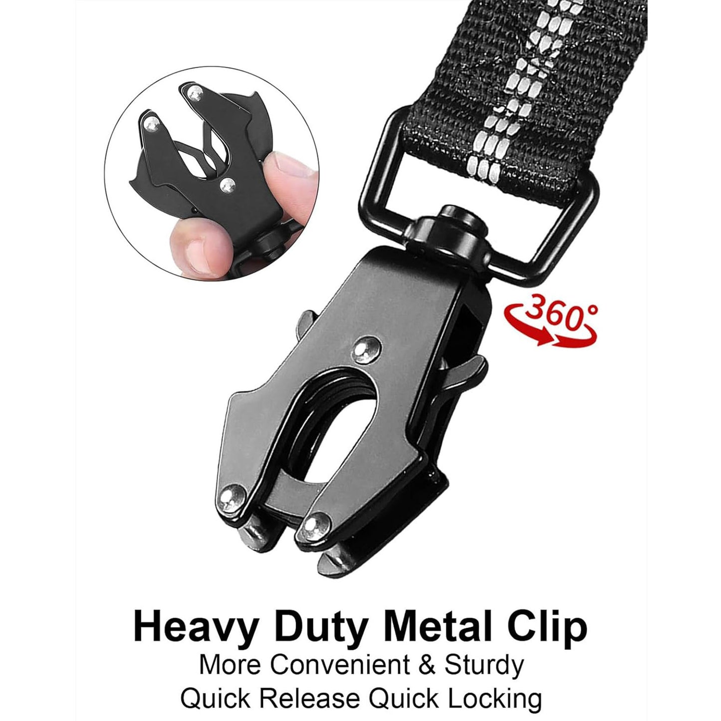 SafeTrek™ Extended Heavy Duty Bungee Leash & Car Seatbelt Buckle
