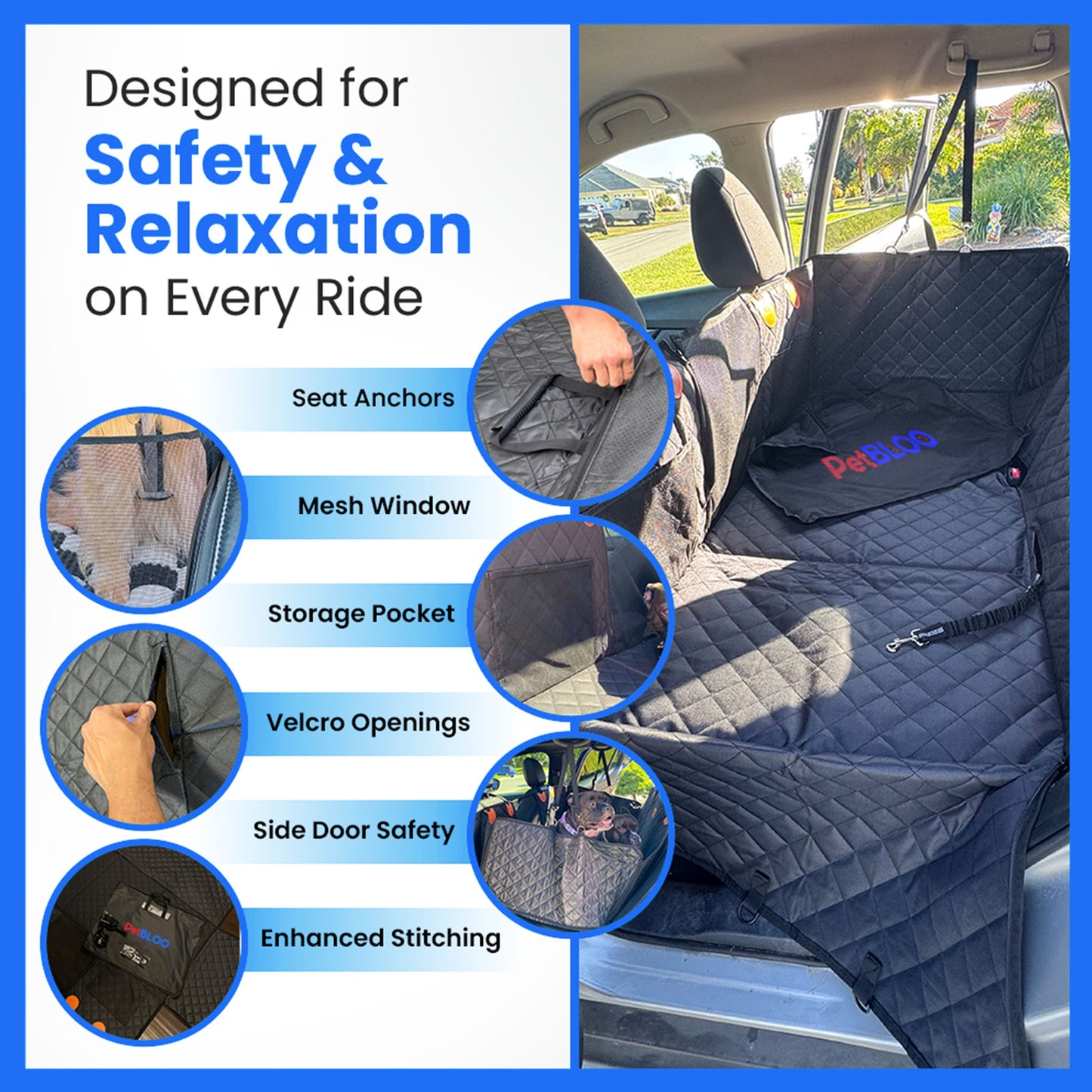 ComfyCruiser 2.0 - Hard Bottom Dog Car Seat Cover & Protector