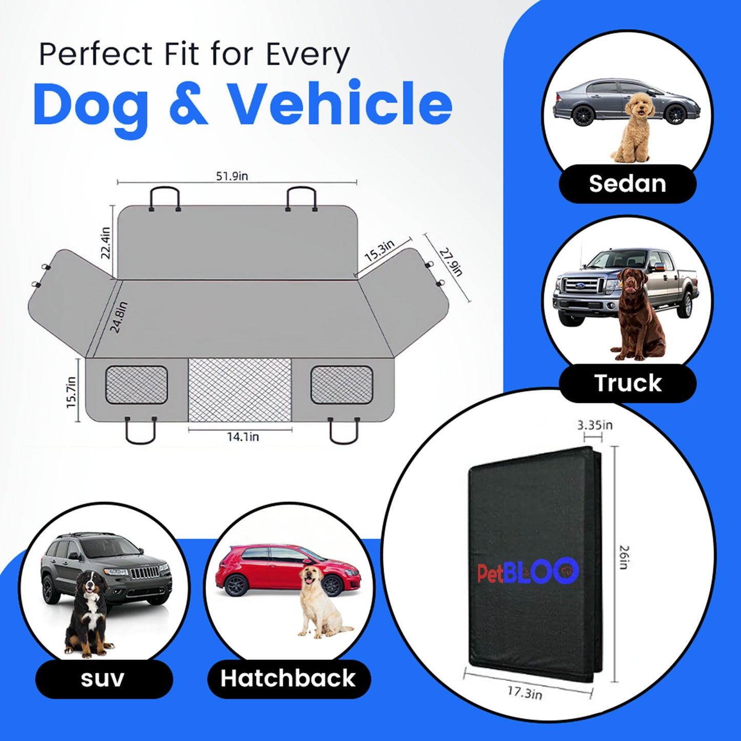 ComfyCruiser 2.0 - Hard Bottom Dog Car Seat Cover & Protector