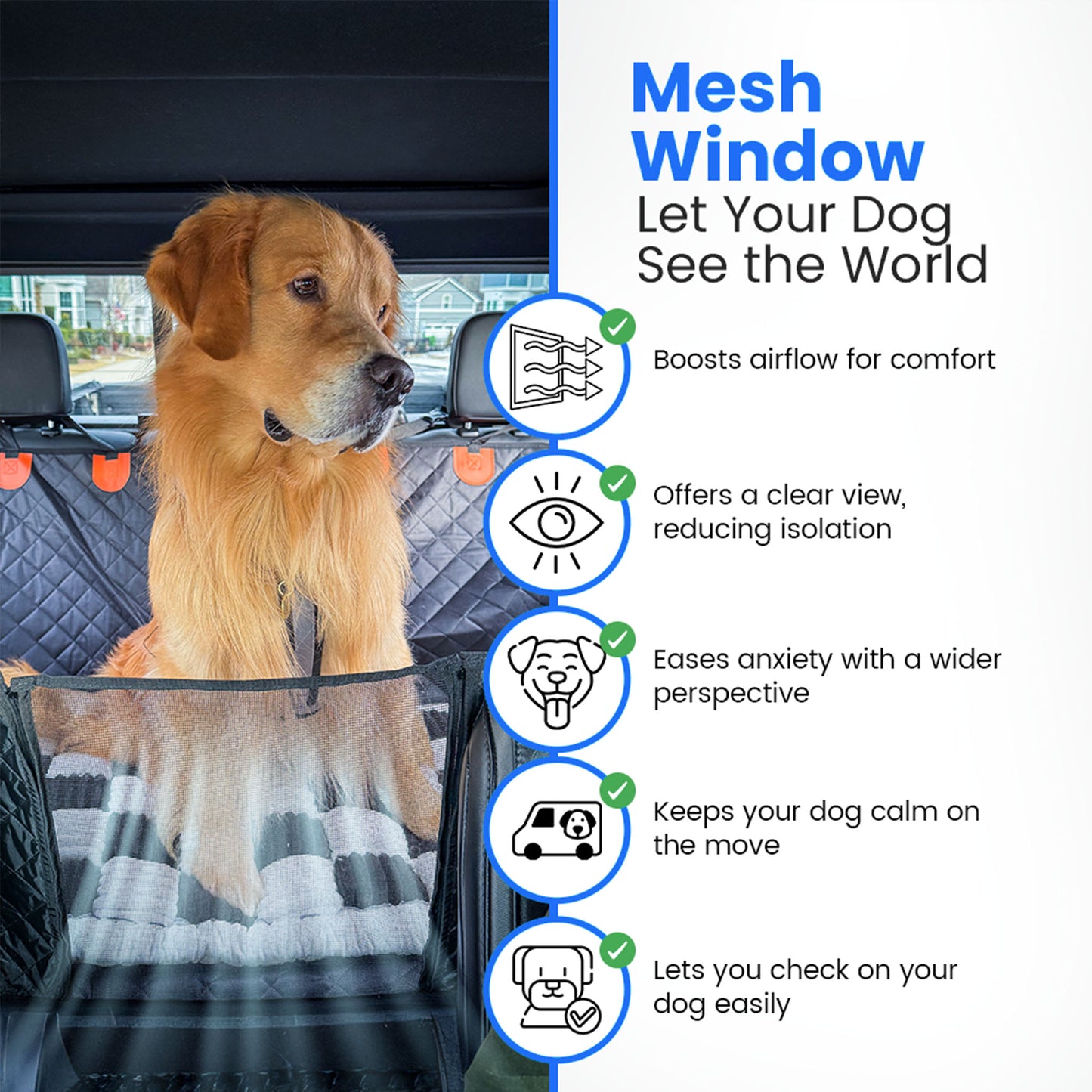 ComfyCruiser 2.0 - Hard Bottom Dog Car Seat Cover & Protector